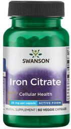 SWANSON Iron Citrate 25mg 60vegcaps