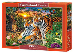 Castorland, puzzle, Rodzina tygrysów, 2000 el.