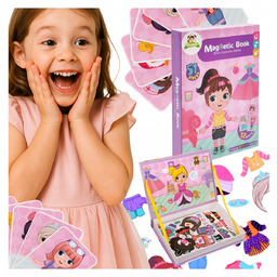 Zabawka KSIAŻKA MAGNETYCZNA edukacyjna UKŁADANKA przebieranki MODA 51