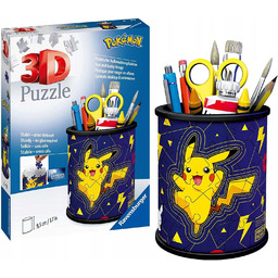 Ravensburger Puzzle 3D Przybornik Pokemon Pikachu 54 el.