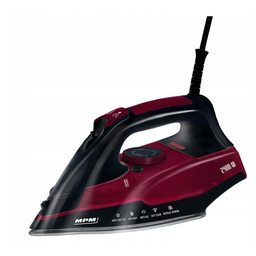 2X Żelazko parowe MPM MZE-27 Czarno-czerwony 2400W