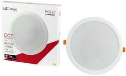 Panel podtynkowy plafon sufitowy okrągły 24W 230V CCT