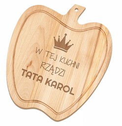 Deska drewniana do krojenia jabłko z grawerem
