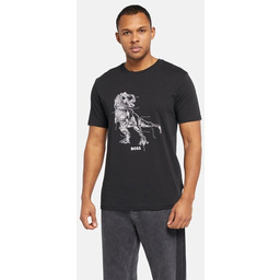 Koszulka z krótkim rękawem HUGO BOSS czarny T-shirt