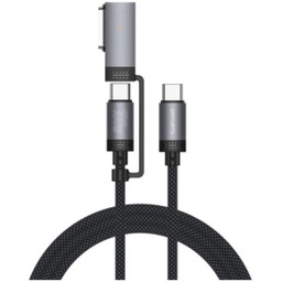 4smarts USB-C 100W 2m z adapterem MagSafe Czarny