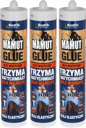 3x Bostik Mamut Klej Uniwersalny 290ml Biały
