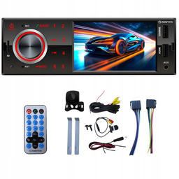Radio samochodowe bluetooth 1DIN 4x50W Kamera Mikrofon Pilot