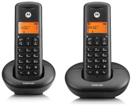 Motorola E201 Duo Czarny Telefon bezprzewodowy
