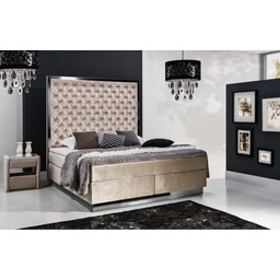 Łóżko kontynentalne 700 ramką metalową - New Elegance