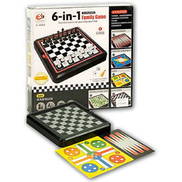 Gra Podróżna Magnetyczna 6w1 Chińczyk Warcaby Szachy Węże