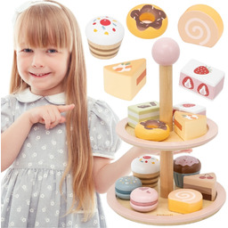 VIGA Drewniany Stojak na Ciasto z Akcesoriami