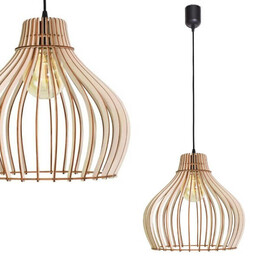 Team Kuchenna lampa wisząca 137623620217 drewniana nad wyspę