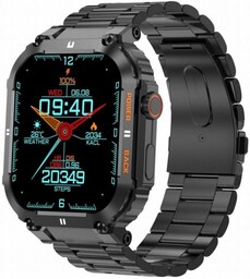 GRAVITY Smartwatch GT6-2 czarny na stalowej bransolecie