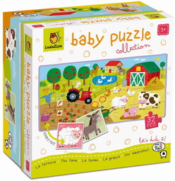 BABY PUZZLE Dwustronne puzzle dla najmłodszych WIEŚ, Ludattica
