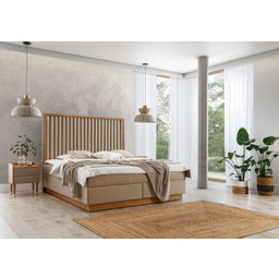 Łóżko kontynentalne 800 z ramką drewnianą - New