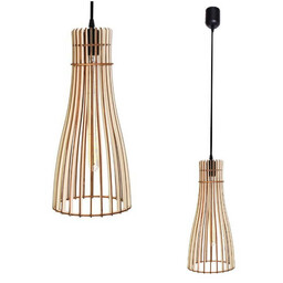 Team Nowoczesna lampa wisząca 137623620224 drewniana nad łóżko