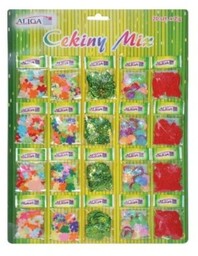 Cekiny pastelowe mix wzorów /WMT-102/