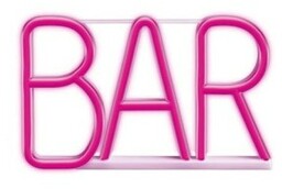 Neon dekoracyjny LED BAR BAT różowy + USB