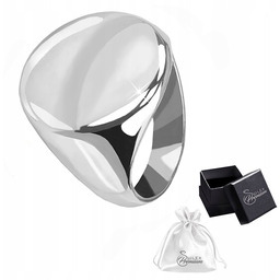 Sygnet srebrny pr. 925 Elegancki Sygnet Owalny Polerowany