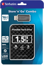 Verbatim Store''n Go Combo 1,5 TB + Pendrive
