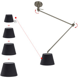 Lampa wisząca regulowana stelaż ADAM S chrom AZ1841