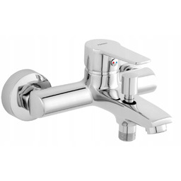 Bateria wannowo-prysznicowa ścienna Ferro Ritto srebrny BTR1