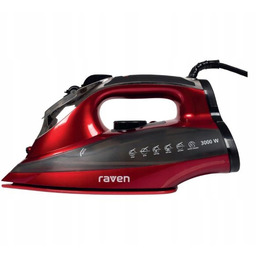 Żelazko parowe Raven EZ003X 3000W Blokada kapania Czerwone