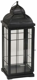NATURAL LIVING Latarnia MAMOUNIA Czarna 15X15XH40CM