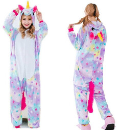 CIEPŁA ZABAWNA PIŻAMA KIGURUMI UNICORN 115-130