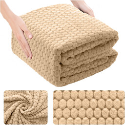 Koc 160 x 200 Mikrofibra Tłoczona Pluszowa Ala