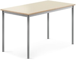 Biurko BORÅS, 1200x700x720 mm, laminat brzoza, szary aluminium