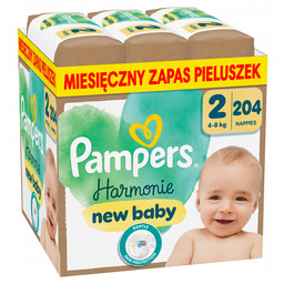 Pampers Harmonie Rozmiar 2 204 szt. Pieluszki Miesięczny