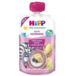 HiPP BIO Good Morning Mus owocowy jabłka jagody