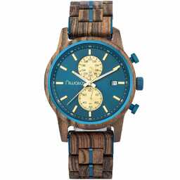 Męski zegarek drewniany Niwatch CHRONO - DREWNO WĘŻOWE