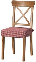 Siedzisko na krzesło Ingolf, czerwono-biała krateczka (0,5x0,5cm), krzesło