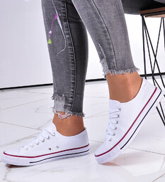 Wsuwane białe buty sportowe
