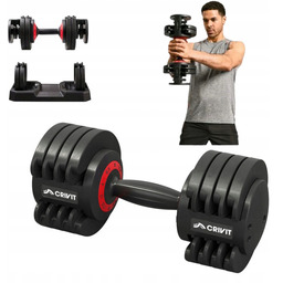 Hantel Regulowany Crivit Obciążenie 1,5-11,5 kg Trening Siłowy