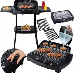 Bass Grill Elektryczny Ogrodowy Stojący 2800W 2w1 Uniwersalny