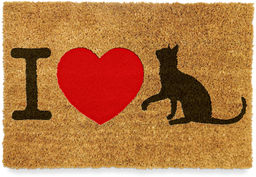 Wycieraczka pod drzwi "I LOVE CATS"