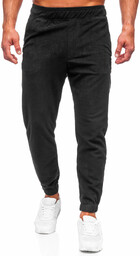 Czarne spodnie polarowe męskie joggery dresowe 4F SPMD014