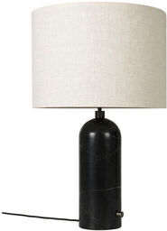 GUBI - Gravity Lampa Stołowa Large Czarny Marmur/Canvas