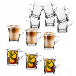 Szklanki do kawy herbaty kubki z uchem szklane