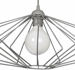 Lampa wisząca VEN W-CORF/C GR industrialna druciana szara