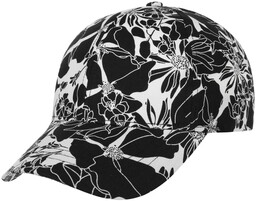 Czapka Twotone Flower Print by Lipodo, czarno-biały, One