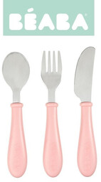 Sztućce dla dzieci ze stali nierdzewnej Old Pink