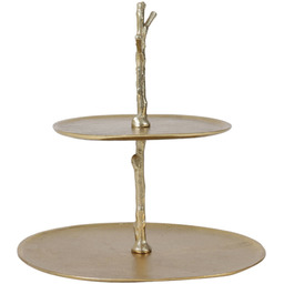 PATERA okrągła, 2 poziomowa, metalowa, złote wykończenie, unikatowy