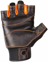 Climbing Technology Uniseks Progrip Ferrata Rękawiczki, Czarny/Pomarańczowy, S