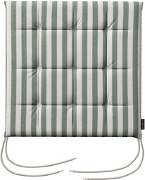 Poduszka na krzesło Karol, zielono-białe pasy (1,5cm), 40