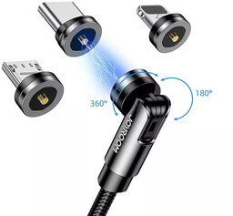 Joyroom 3w1 magnetyczny kabel przewód USB - Lightning