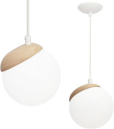 Milagro SFERA WOOD MLP5424 lampa wisząca kulisty klosz